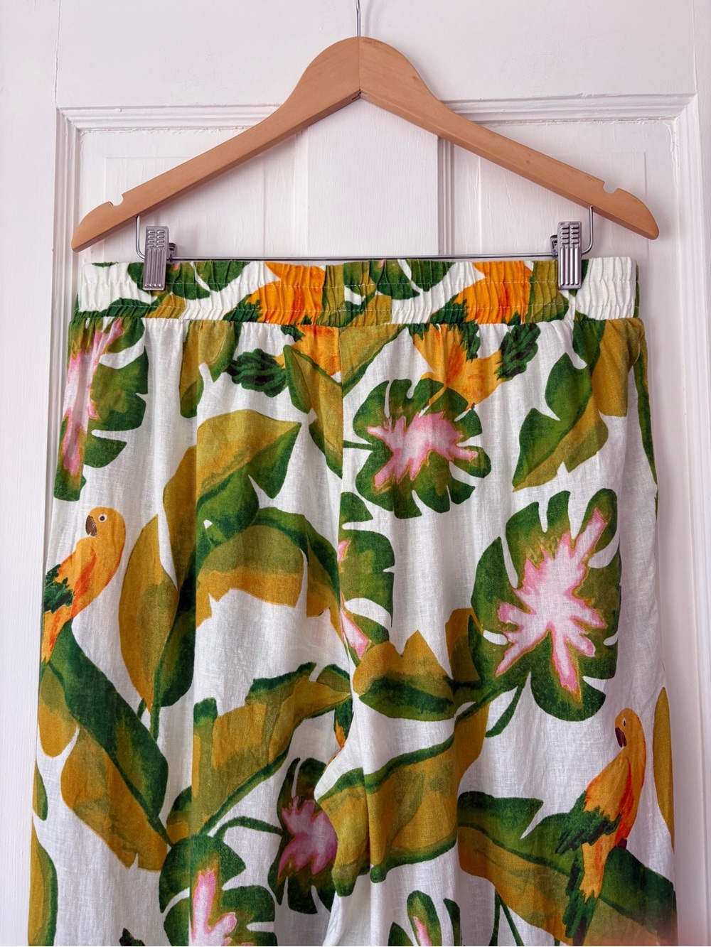 Tropical Print Wide Leg Pants - Picture 8 of 10
